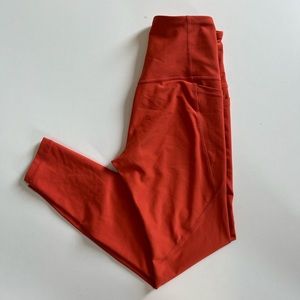 Old navy orange womens high waisted cropped leggings
